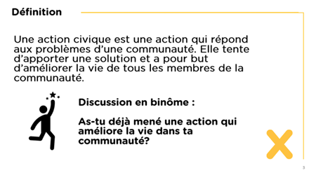 L’action civique présentation de diapositives