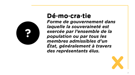 Présentation de diapositives – Les principes démocratiques